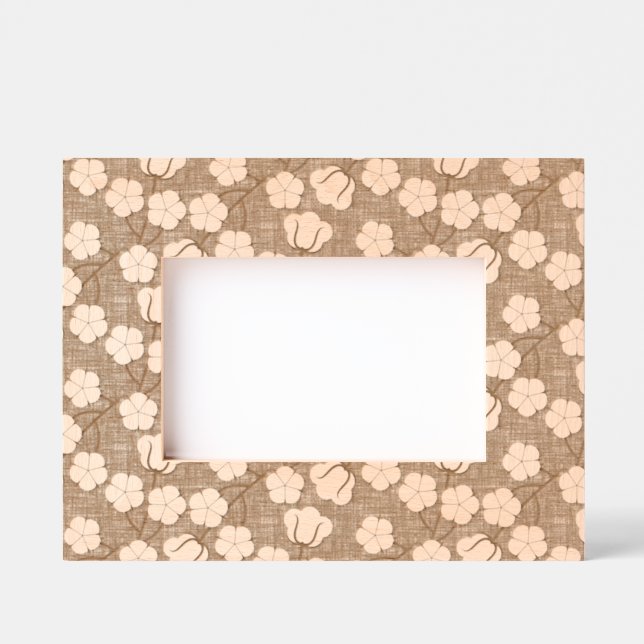 Mocha Mousse - Cotton flower Engraved Frames (Front)