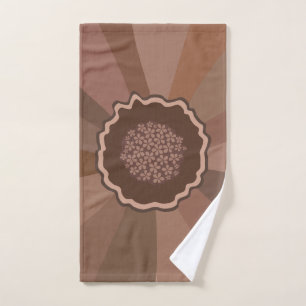 Mocha Mousse Daisy Floral Bath Towel Set