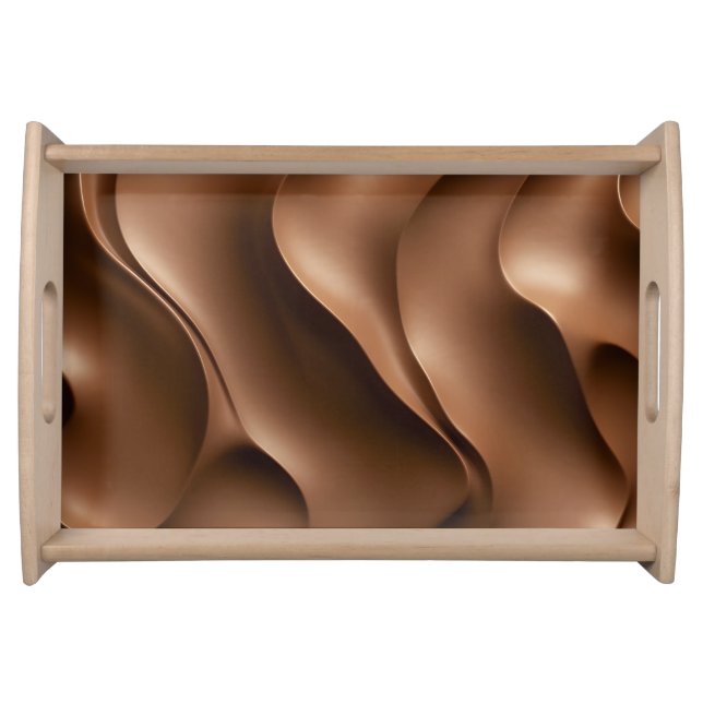 Mocha Mousse Elegant Serving Tray (Front)