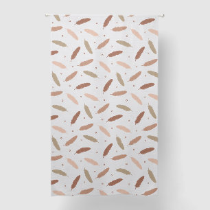 Mocha Mousse Feathers Curtains