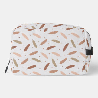 Mocha Mousse Feathers Toiletry Bag