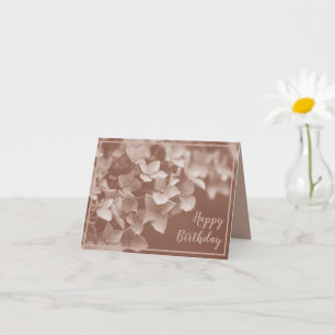 Mocha Mousse Floral Birthday Card