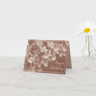 Mocha Mousse Floral Birthday Card