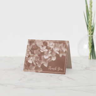 Mocha Mousse Floral Letterpress Thank You Card