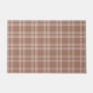 Mocha Mousse Gingham Doormat