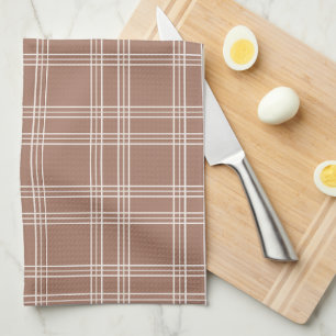 Mocha Mousse Gingham Kitchen Towel