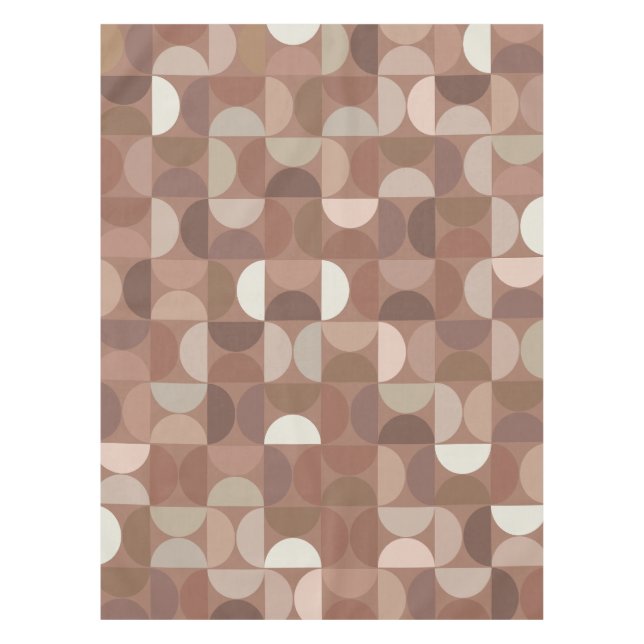 Mocha Mousse Mid Century Modern Tablecloth (Front)