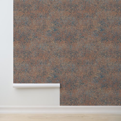 Mocha Mousse Paint Splatter Brown Teal Cream Wallpaper