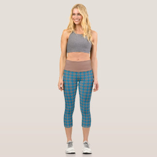mocha mousse pattern capri leggings