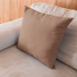 Mocha Mousse Solid Brown Throw Pillow<br><div class="desc">This design may be personalized by choosing the Edit Design option. You may also transfer onto other items. Contact me at colorflowcreations@gmail.com or use the chat option at the top of the page if you wish to have this design on another product or need assistance with this design. I am...</div>