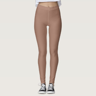 Mocha Mousse Solid Color Leggings