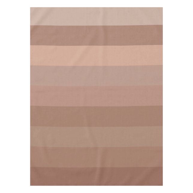 Mocha Mousse Stripes Tablecloth (Front)