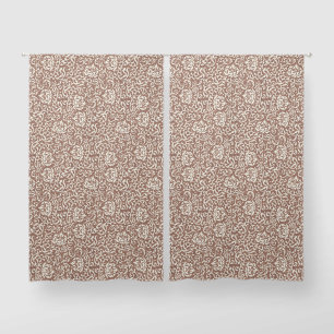 Mocha Mousse Swirls Blackout Curtains