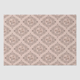Mocha Rococo Revival Lotus Mandala Mid Mod Ogee Tissue Paper