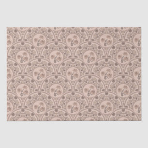 Mocha Rococo Revival Mandala Art Deco Scallop Tissue Paper