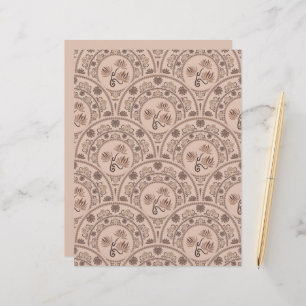 Mocha Rococo Revival Mandala Scallop Scrapbook