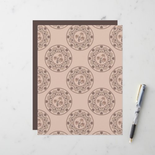 Mocha Rococo Revival Polka Dot Mandala Scrapbook