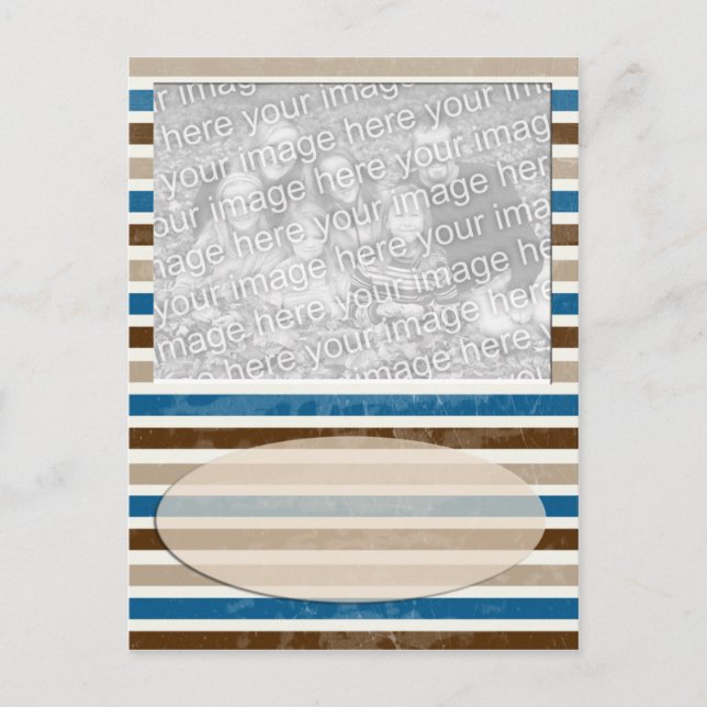 mocha stripe postcard (Front)