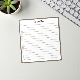 Mocha To Do List Minimalist Teacher Organizer Notepad