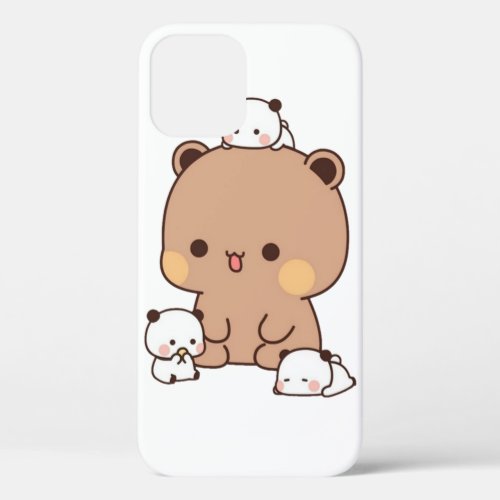 Mochi Brownie Bear And Baby Panda iPhone 12 Case