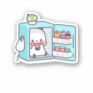 Mochi Brownie Bear And Baby Panda Sticker