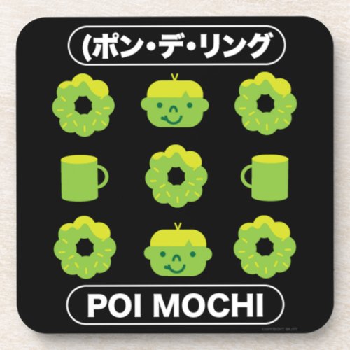 Mochi Donuts Poi Mochi And Coffee   Beverage Coaster
