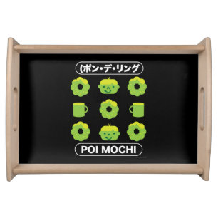 Mochi Donuts Poi Mochi And Coffee   Serving Tray