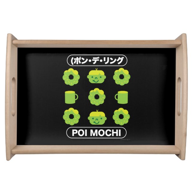 Mochi Donuts Poi Mochi And Coffee   Serving Tray (Front)