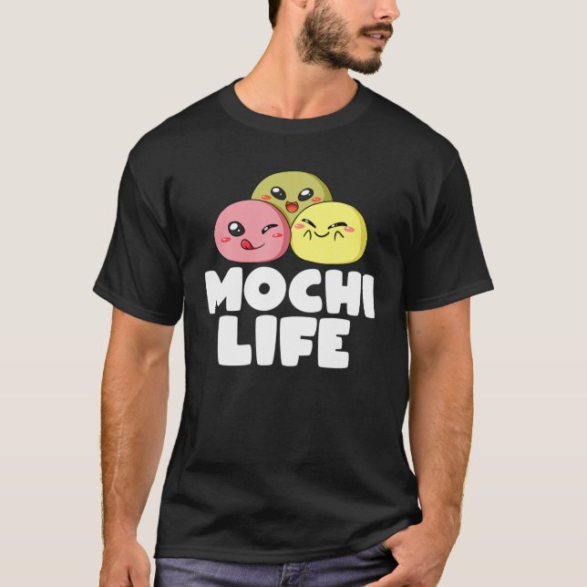 Mochi Ice Cream Donut Rice Cake Balls T-Shirt (Front)