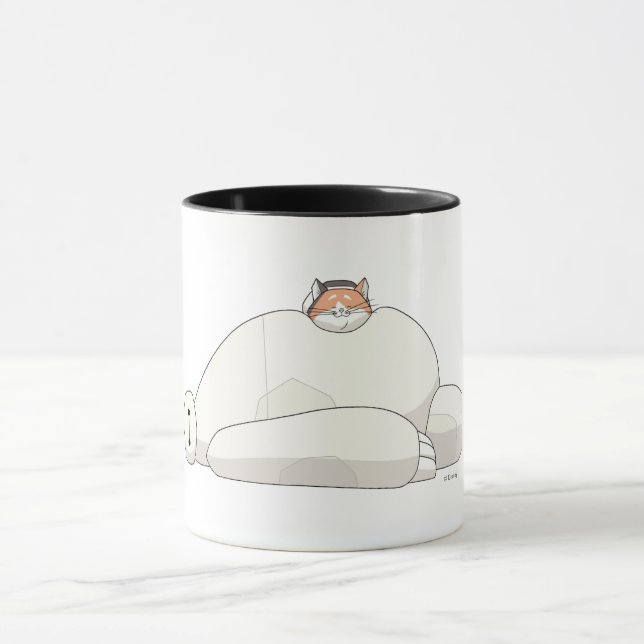 Mochi Laying on Baymax Mug (Center)