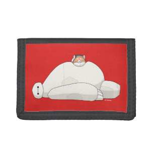 Mochi Laying on Baymax Tri-fold Wallet
