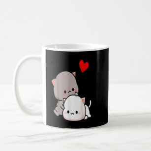 Peach And Goma Valentine's Day Cute Mochi Cat Mug - Jolly Family Gifts