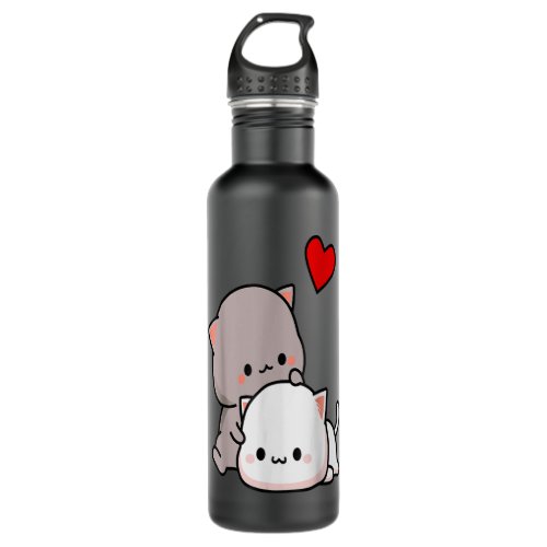 Mochi peach cat goma love Valentines day 2022  Stainless Steel Water Bottle