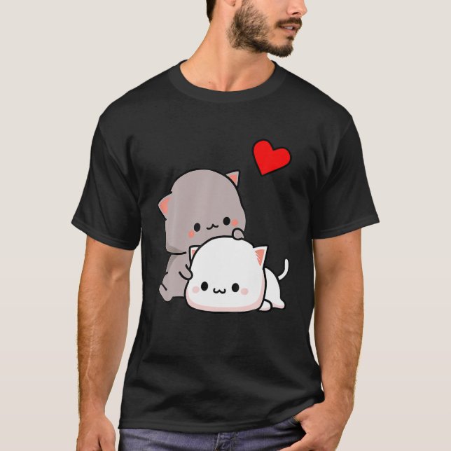 Mochi Peach Cat Goma Love, Valentine’S Day 2022 T-Shirt (Front)