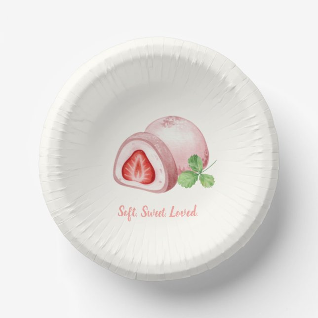 Mochi-sweet and full of love! paper bowls (Front)