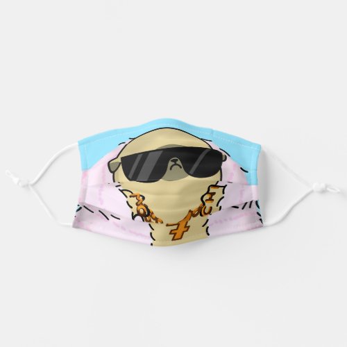 Mochi the pug cool adult cloth face mask