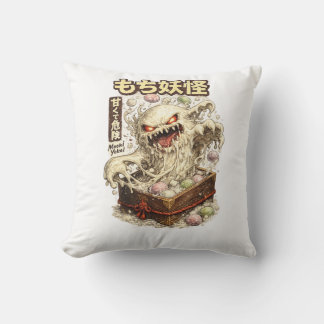 Mochi Yokai – Sweet But Dangerous Throw Pillow