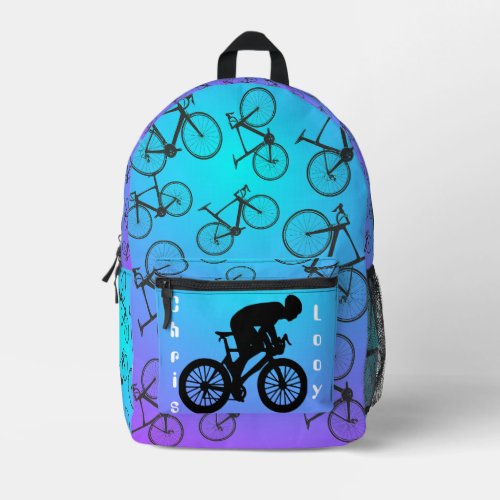 Mochila con estampado de bicicletas printed backpack