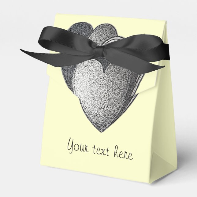 mochrome stuff for romantic birthday favor boxes (Front Side)