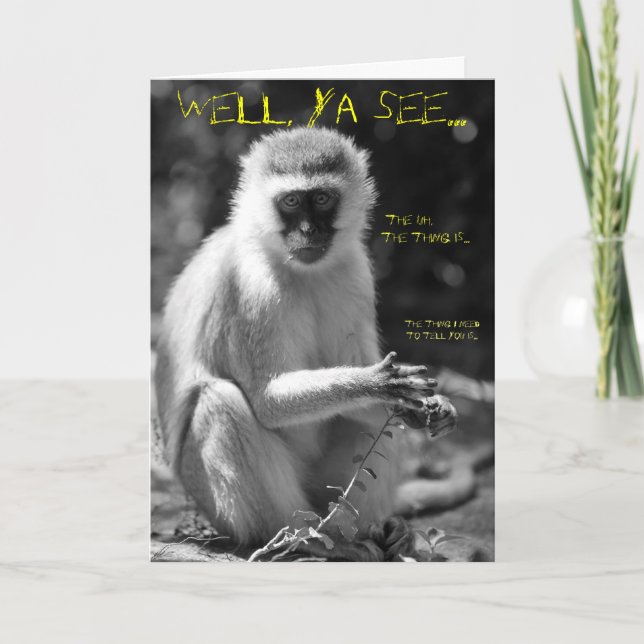 Mock-bashful Thank You Card (Front)