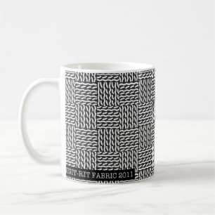 Mock knit - black/white - mug