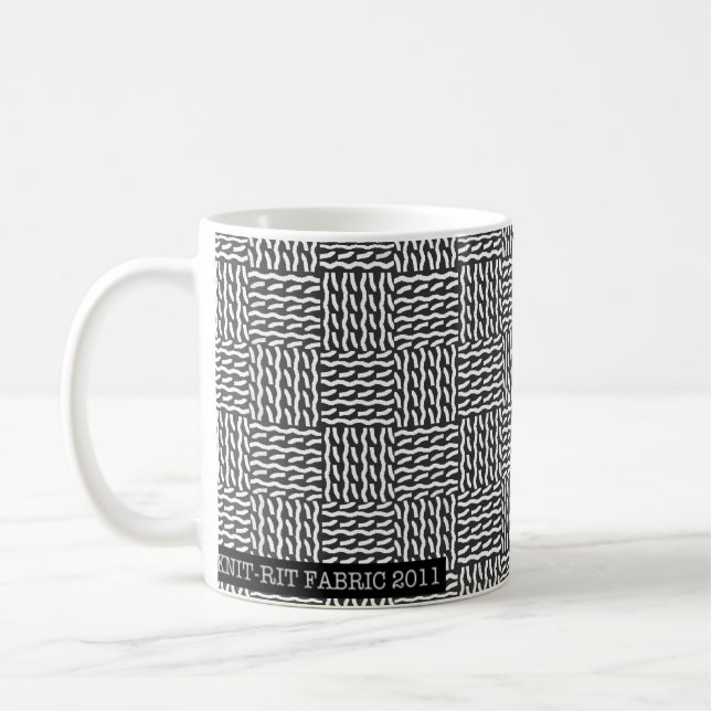 Mock knit - black/white - mug (Left)