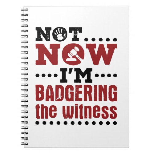 Mock Trial Not Now Im Badgering the Witness Notebook