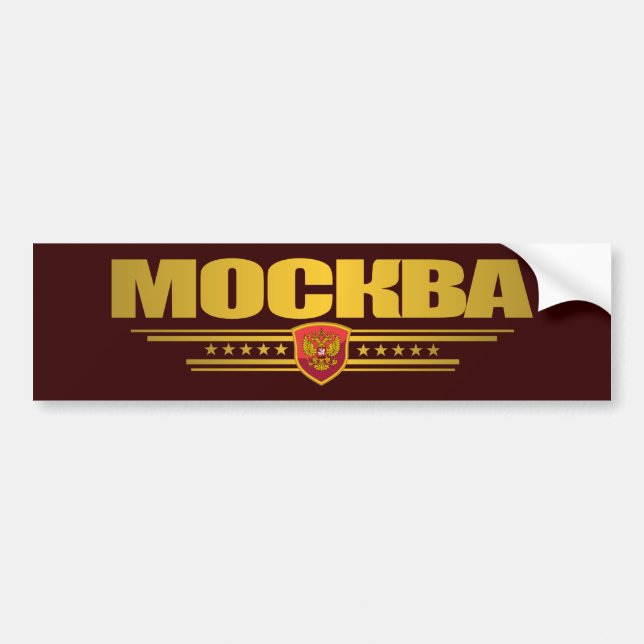 Mockba (Moscow) Flag Bumper Sticker (Front)