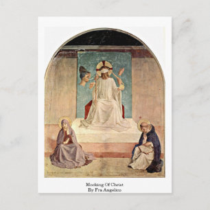 Mocking Of Christ. By Fra Angelico Postcard
