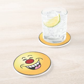 Mocking Smiley Face Smiley Coasters
