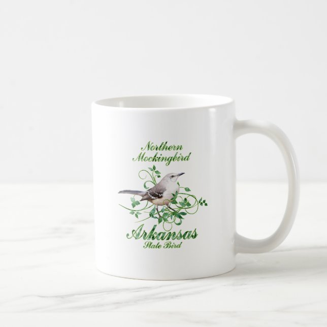 Mockingbird Arkansas State Bird Coffee Mug (Right)