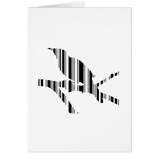 MOCKINGBIRD BAR CODE Bird Barcode Pattern Design Cards (Front)
