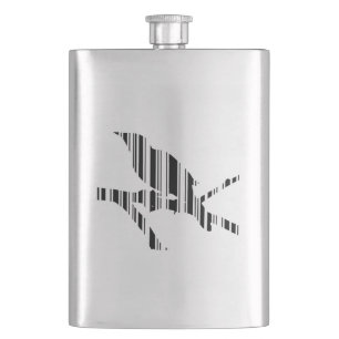 MOCKINGBIRD BAR CODE Bird Barcode Pattern Design Flask
