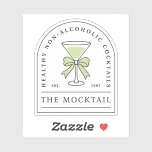Mocktail non alcoholic cocktail alcohol free party sticker